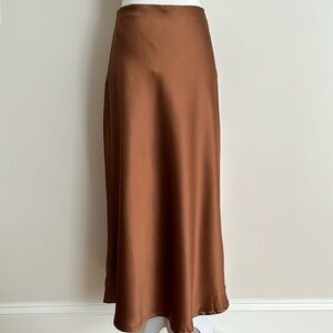 Zeagoo Women's High Waist Satin Midi Skirt - Casual Silk Fishtail Skirt With Zipper For Work Or Party
